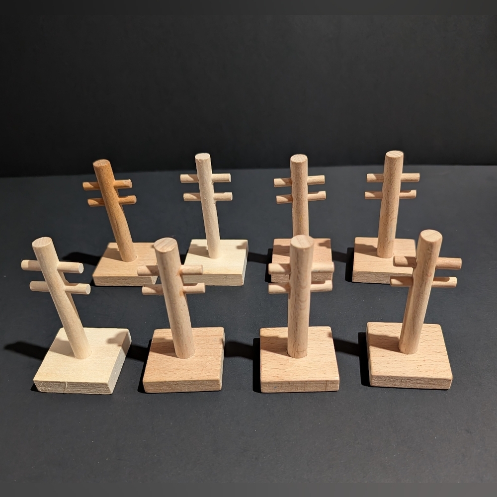 8 Wooden Telegraph Telephone Poles Train Set Accessory Pieces